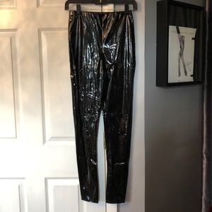 Shiny pleather leggings